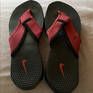 Nike womens Black and Red Sandals